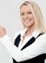 Businesswoman pointing